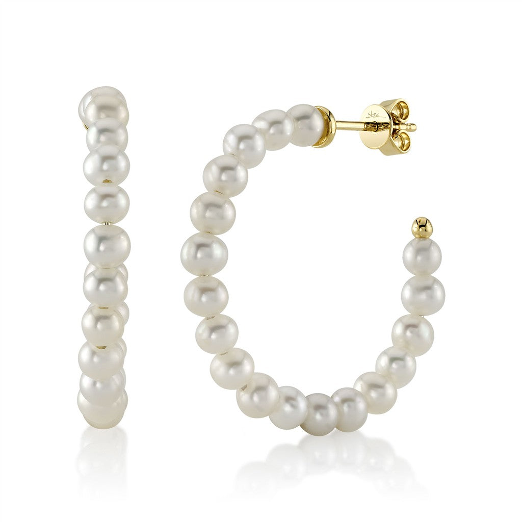 14kYG Pearl Hoops


14 kara