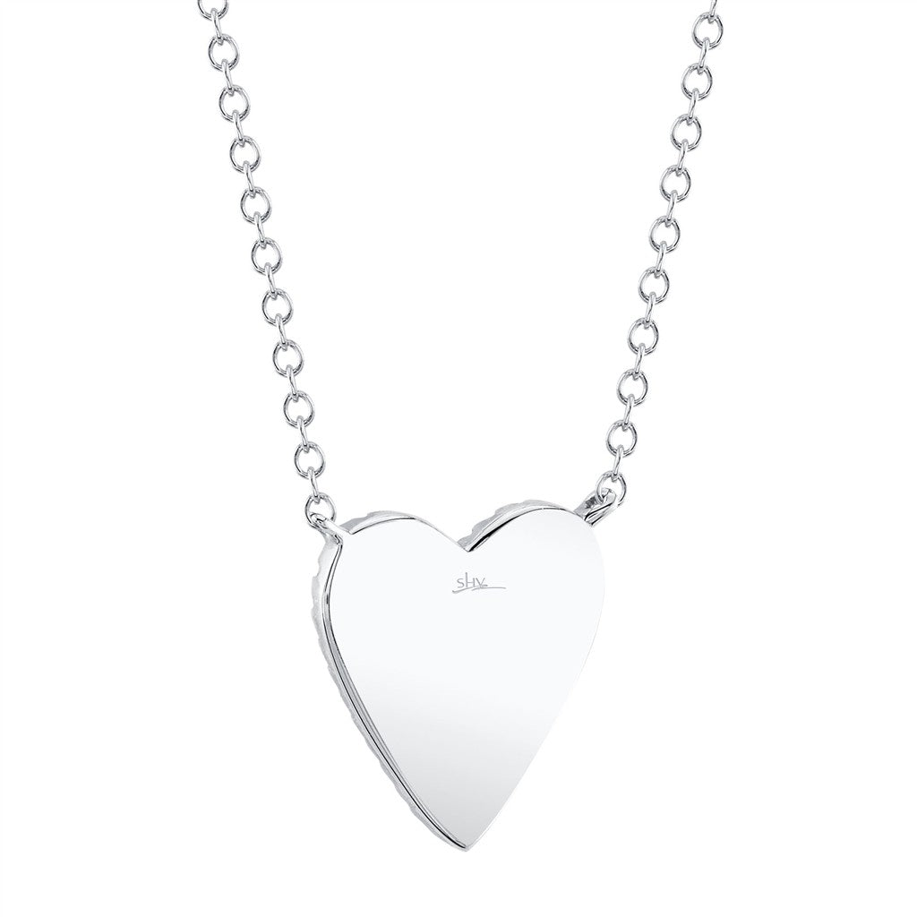 14kt WG Dia Heart Neck 0.09ctw