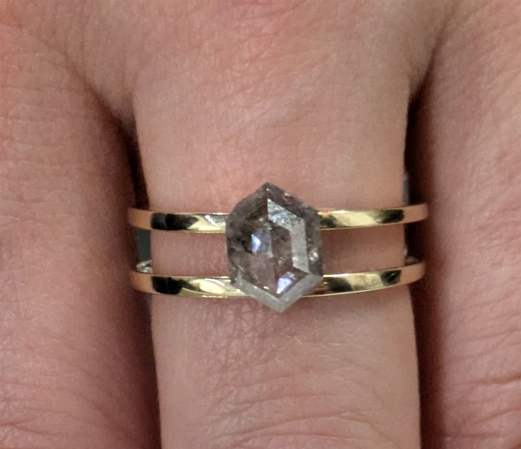 1.44ct Hexagon Rosecut Salt &