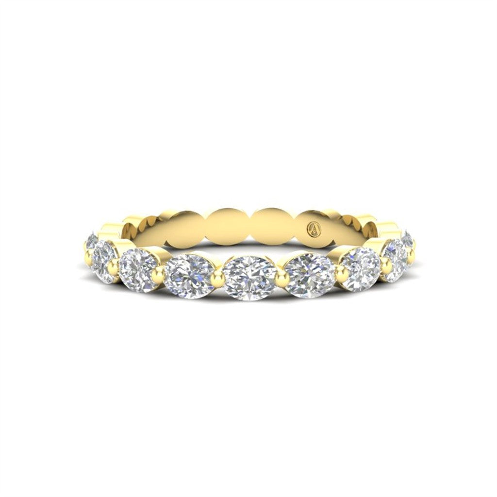 14KT YELLOW GOLD EAST/WEST OVA