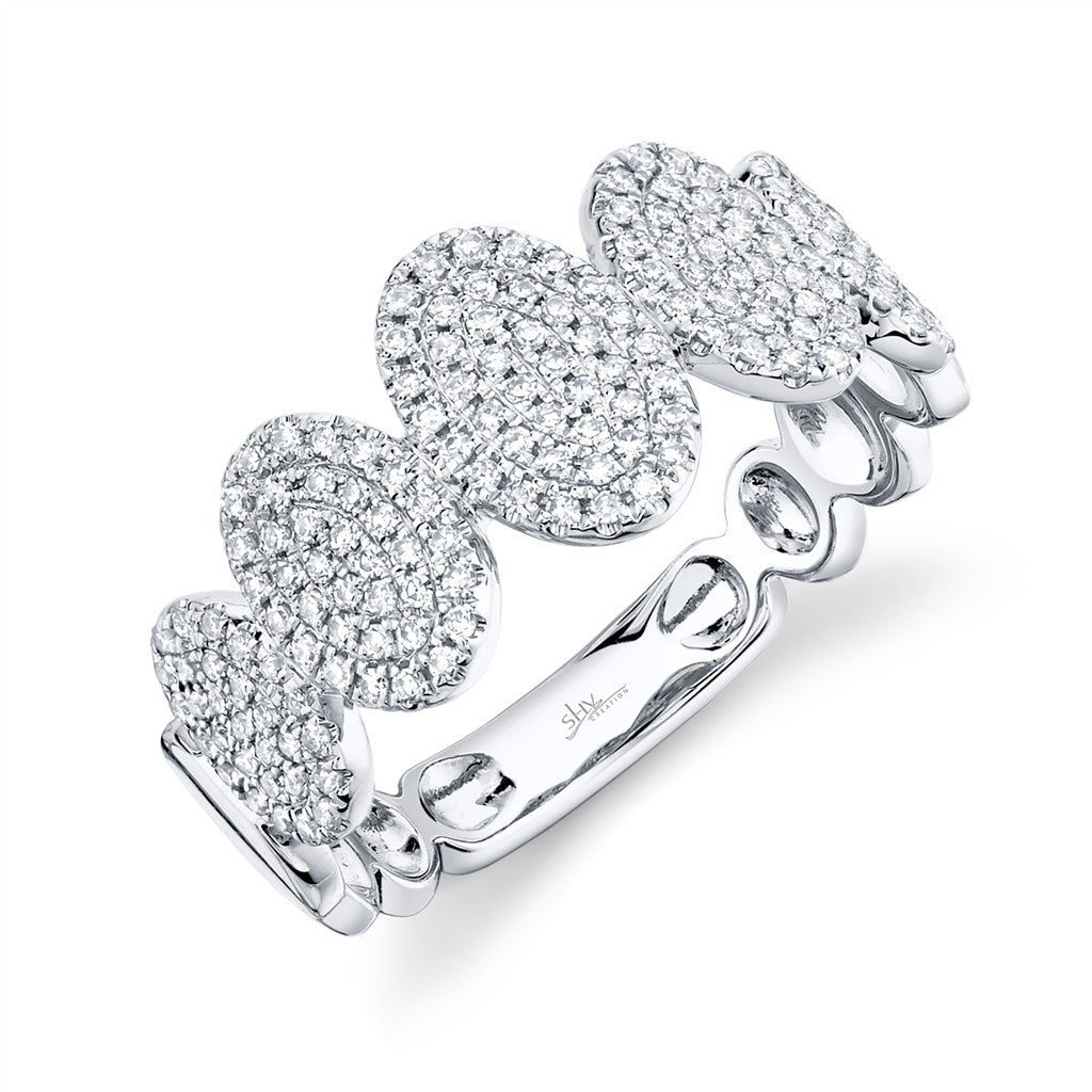 14KW 0.38CTW Diamond Pave Oval