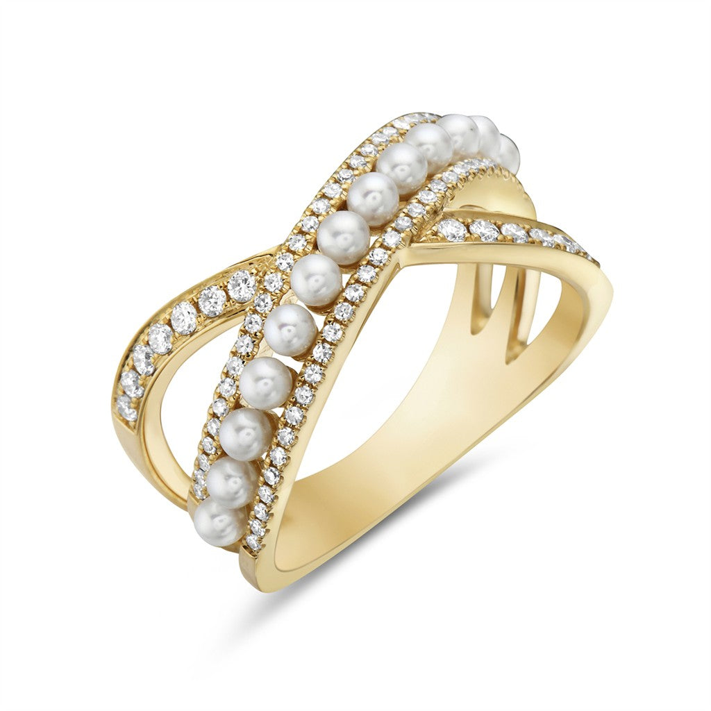 14K YG .31CTW DIAMOND AND PEAR