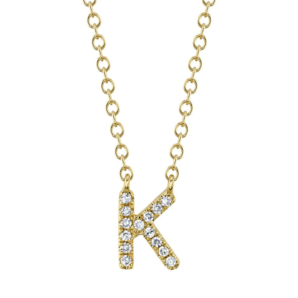 14kt YG 0.05ctw Initial Diamon
