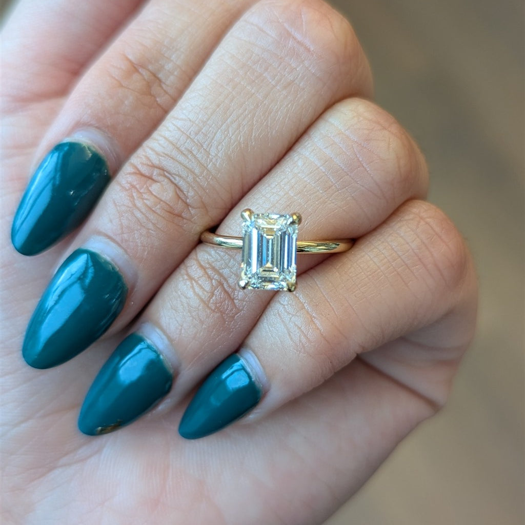 14K yellow gold engagement rin