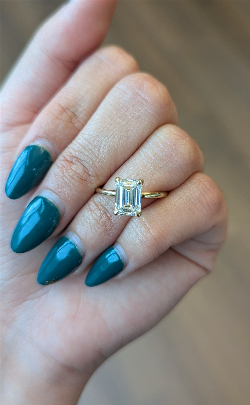 14K yellow gold engagement rin