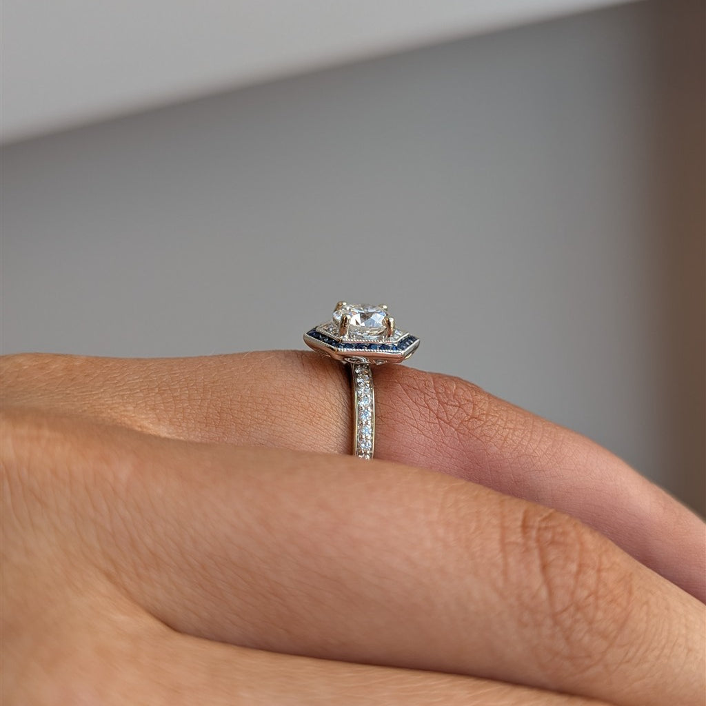 14k wg semi mount with 1/4 ctw