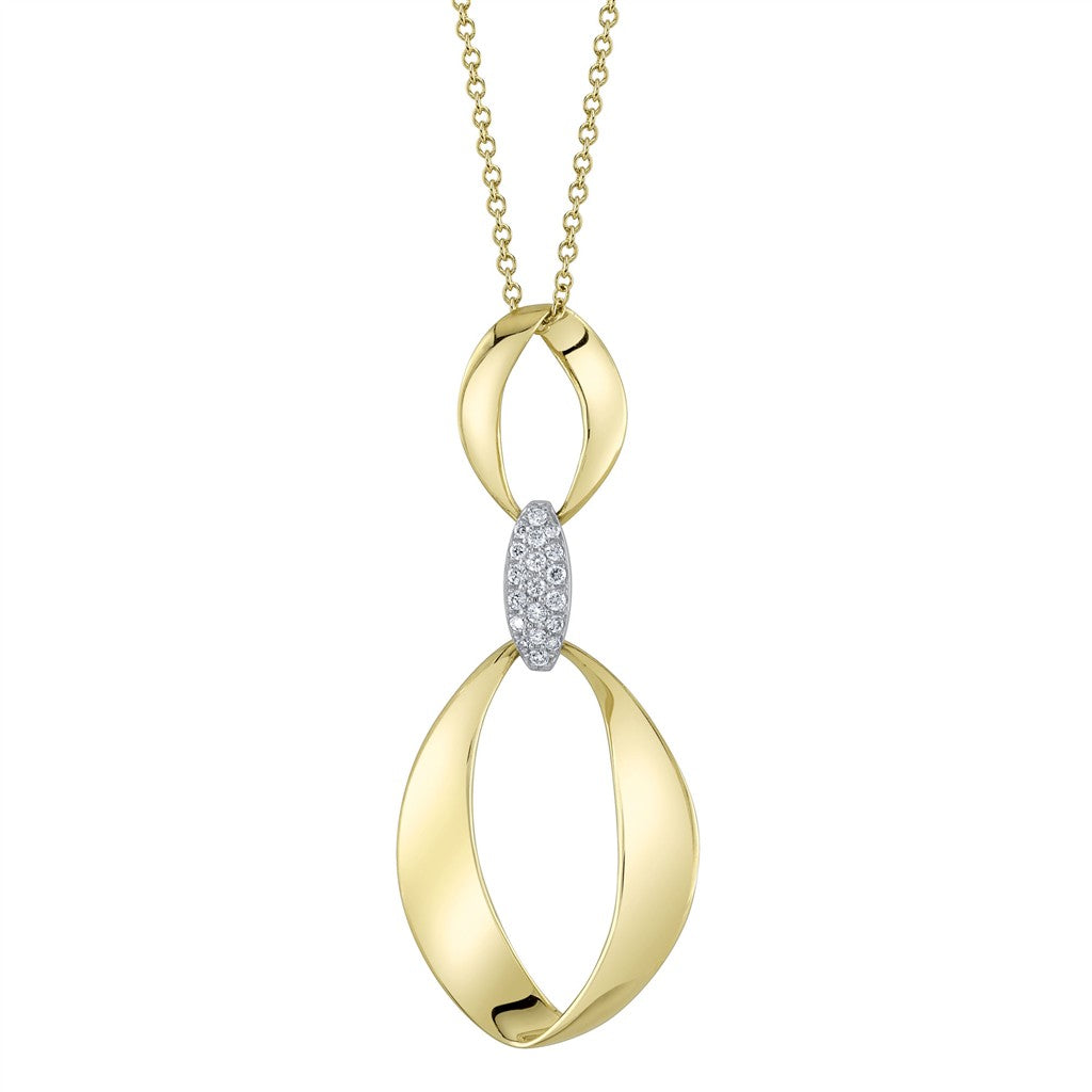 0.10CT 14K2T Y/W DIAMOND MOBIU