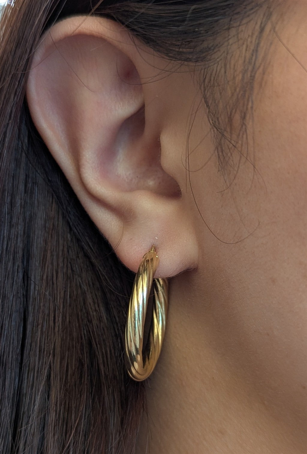 14kt yellow gold 32x4mm round