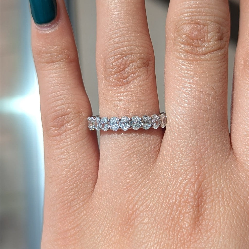14kt white gold 2ctw oval labg
