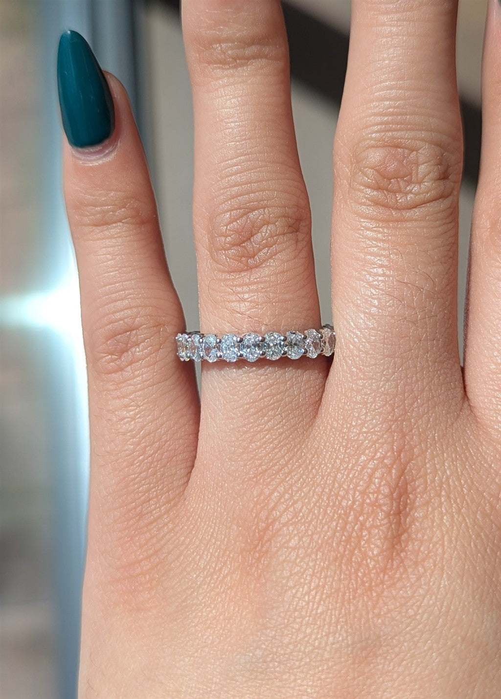 14kt white gold 2ctw oval labg