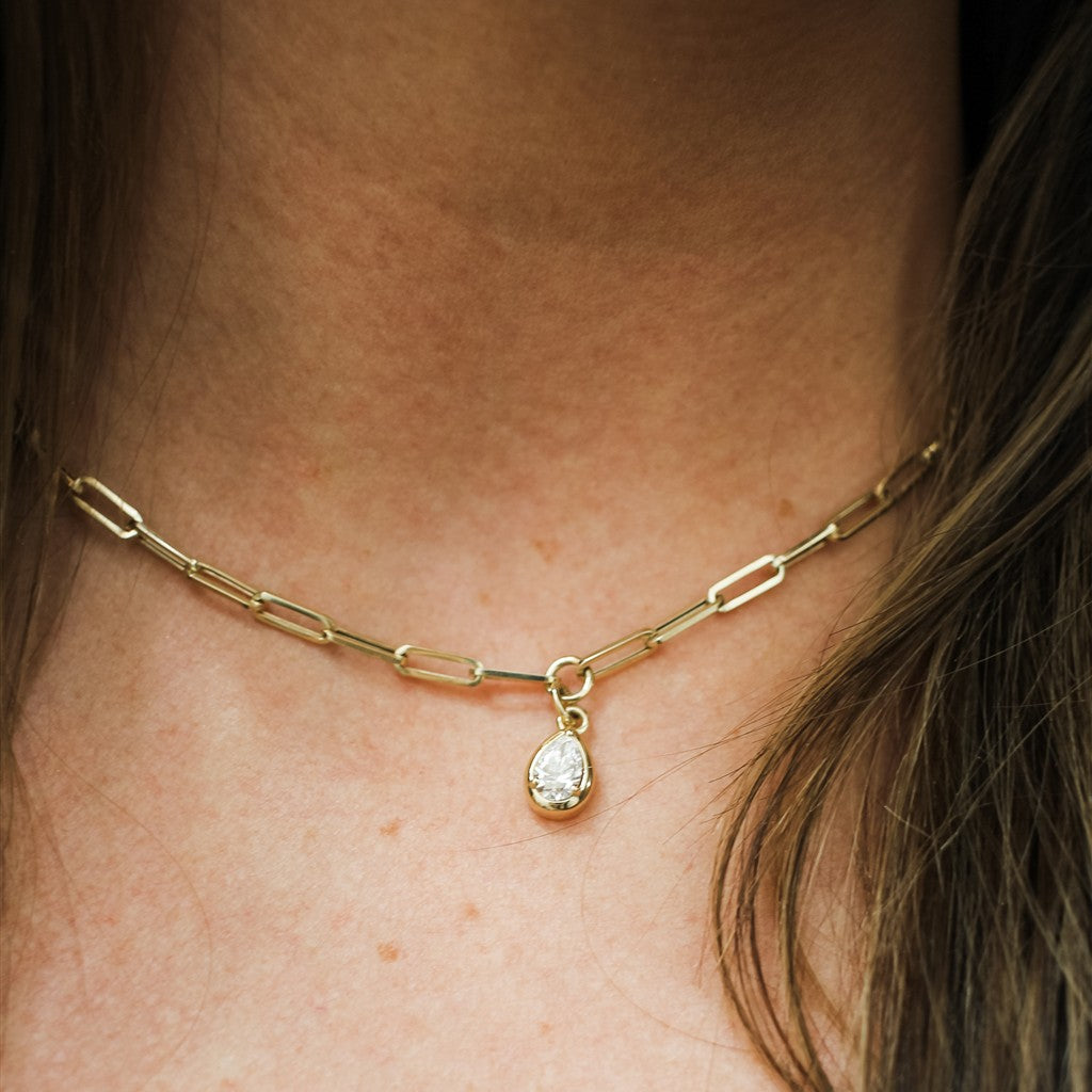 14kt Yellow Gold Paperclip Cha