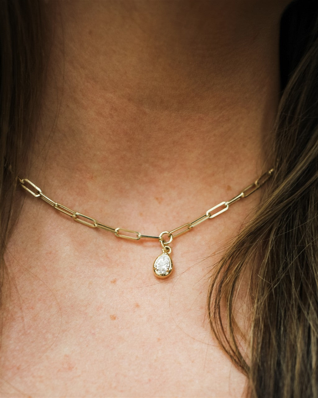 14kt Yellow Gold Paperclip Cha