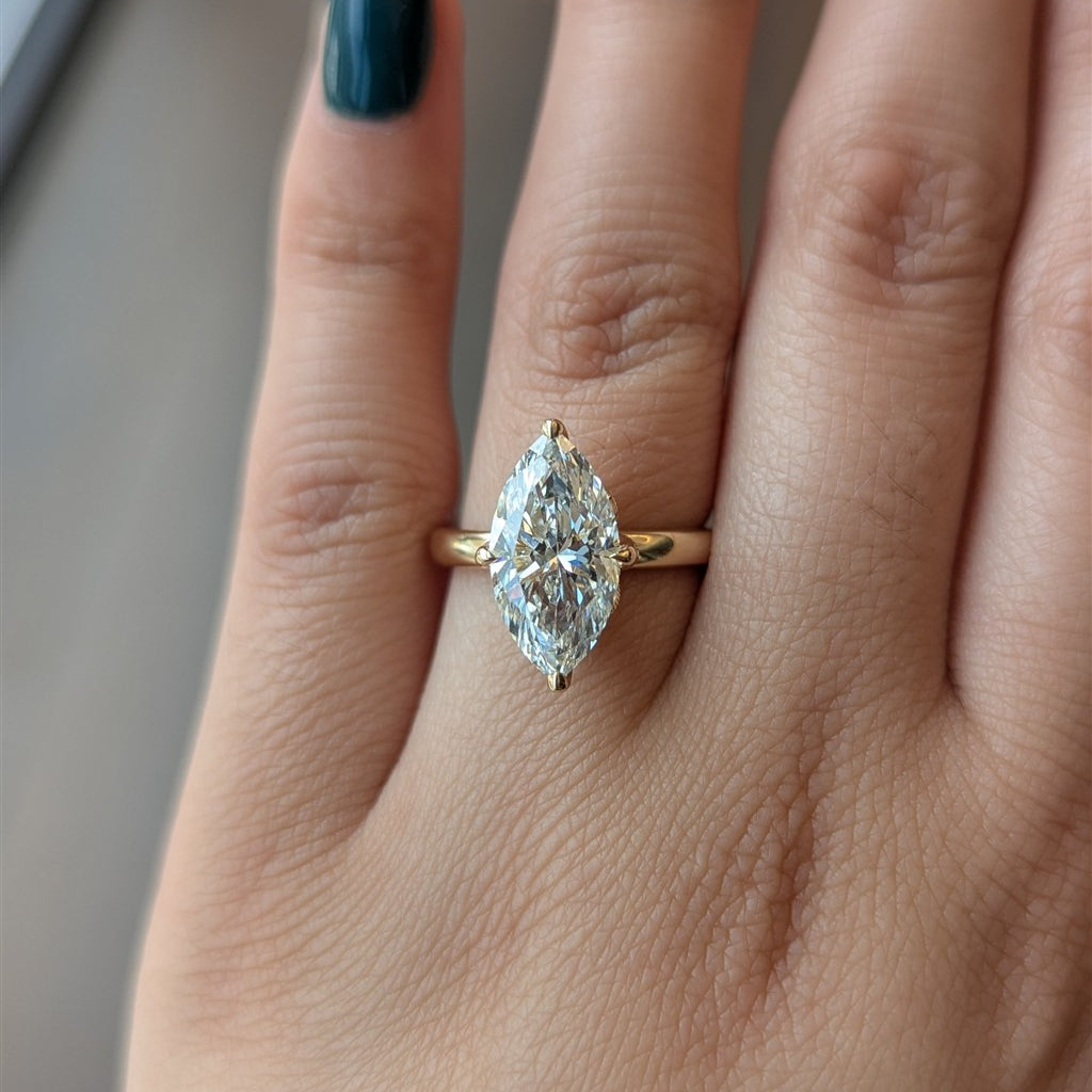 14kt yellow gold 3.04ct marqui