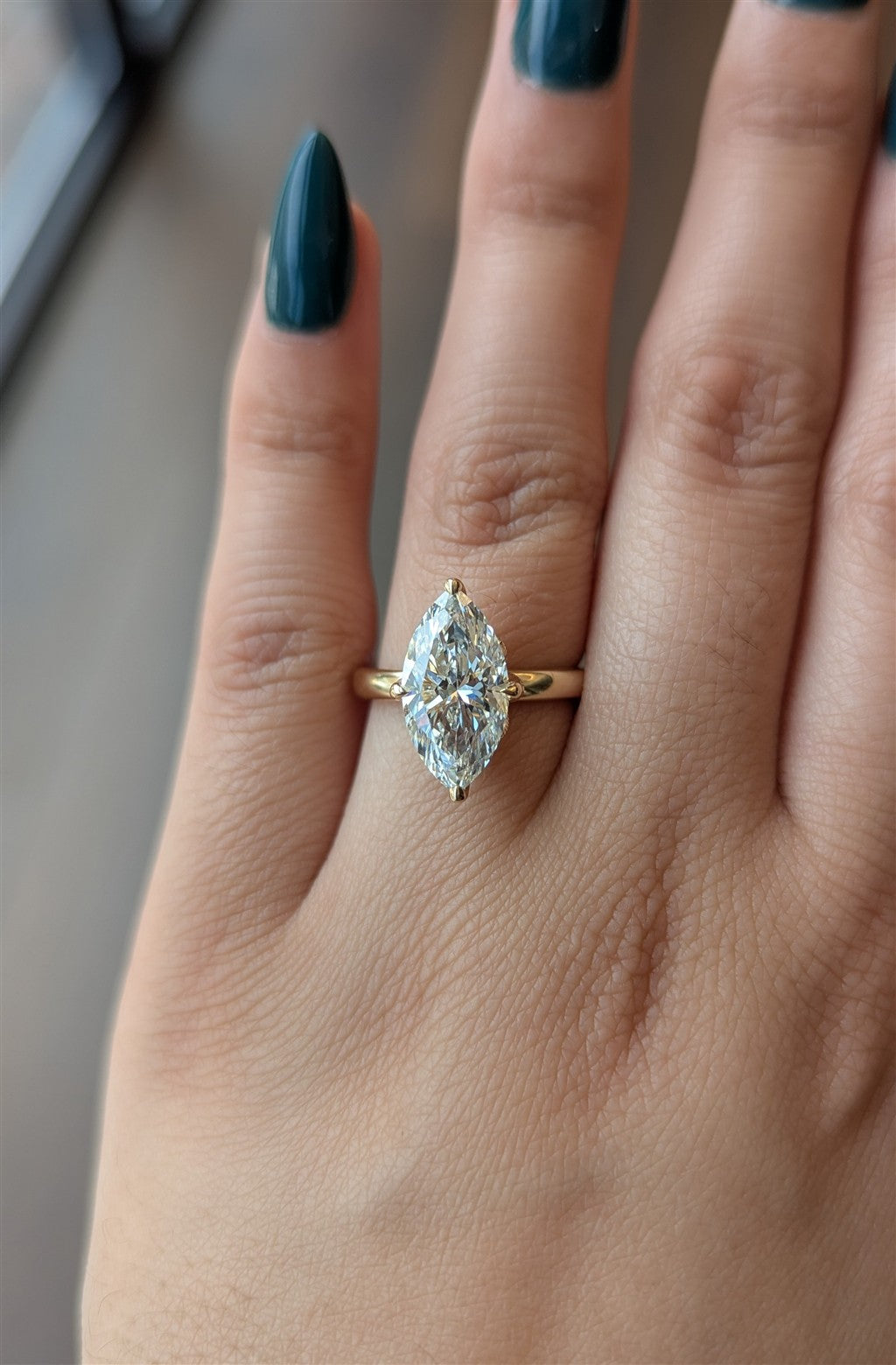 14kt yellow gold 3.04ct marqui