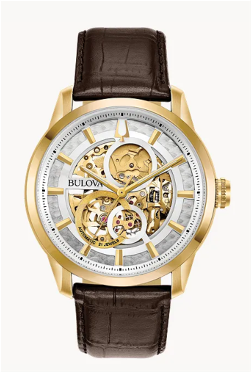 Sutton, brown leather band, go