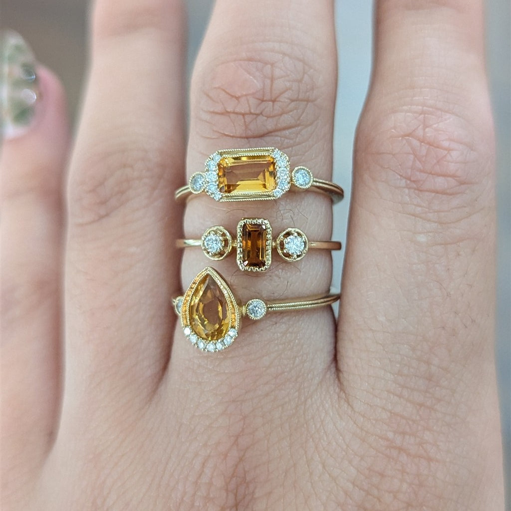 10ktYG ring with 0.50ct Citrin