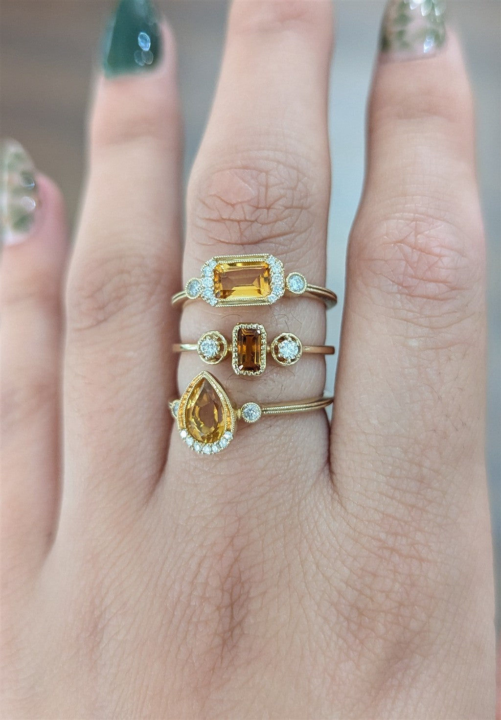 10ktYG ring with 0.50ct Citrin