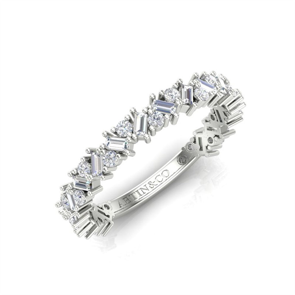 14KT WHITE GOLD RD & BAG ALTER