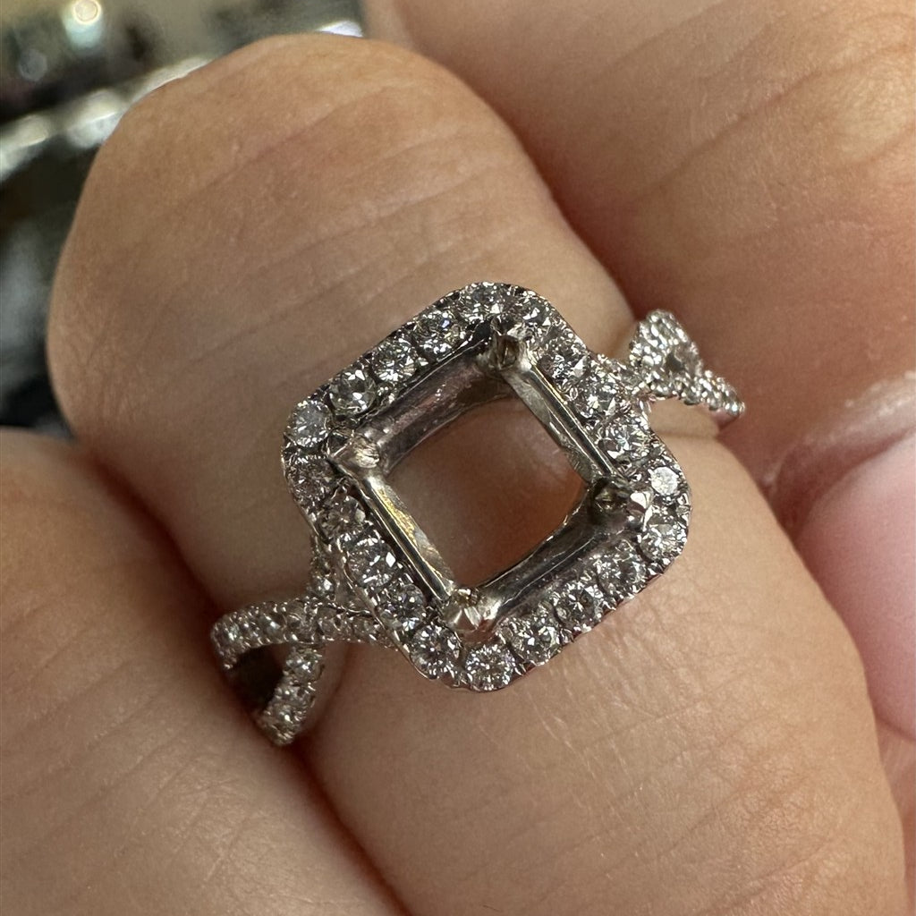 14kwg diamond twist shank semi