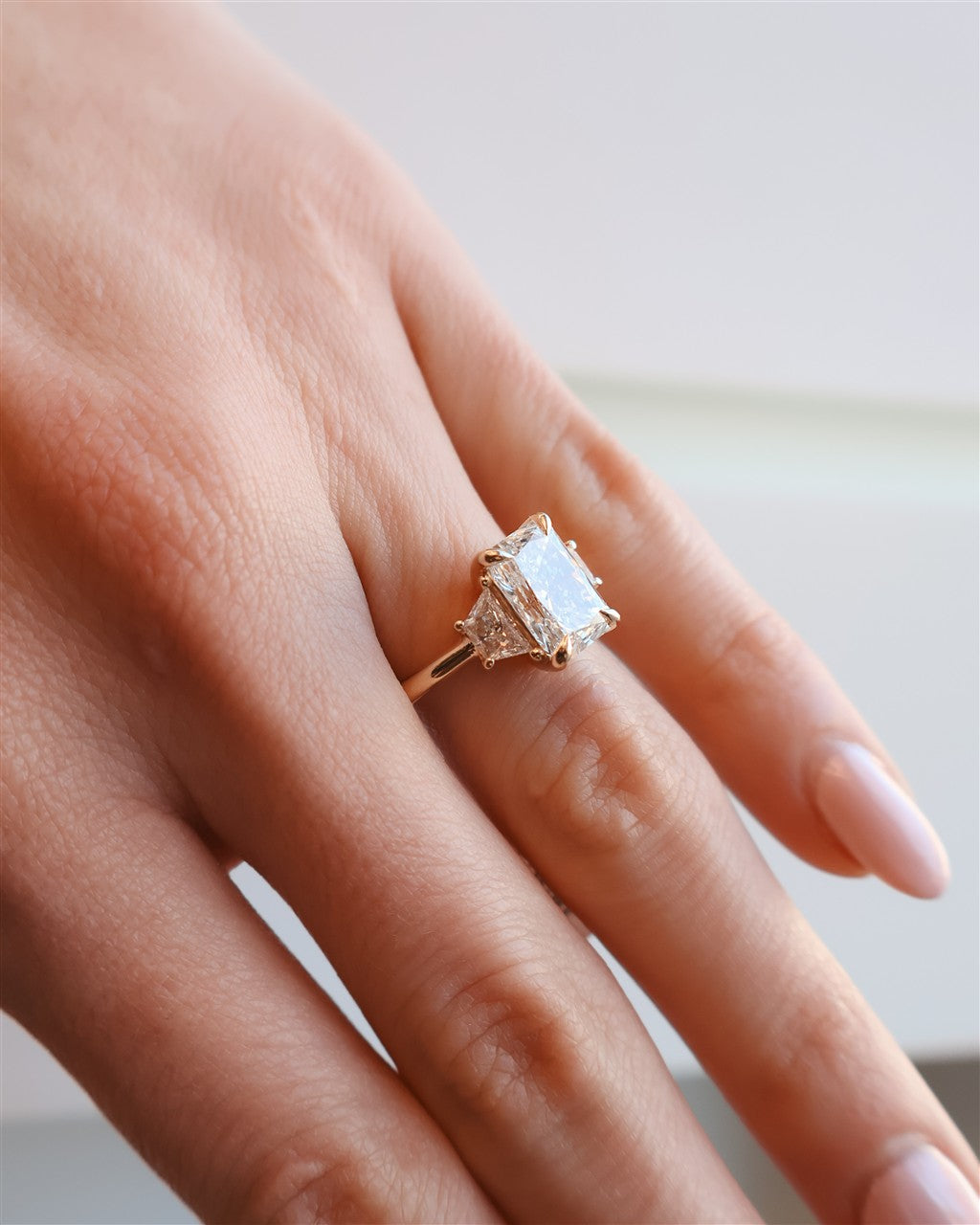 14KY 3.08CT Radiant Lab Diamon