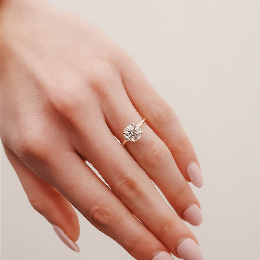 14K yellow gold engagement rin