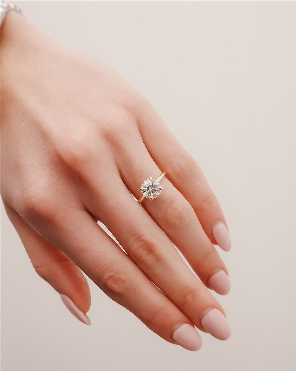 14K yellow gold engagement rin