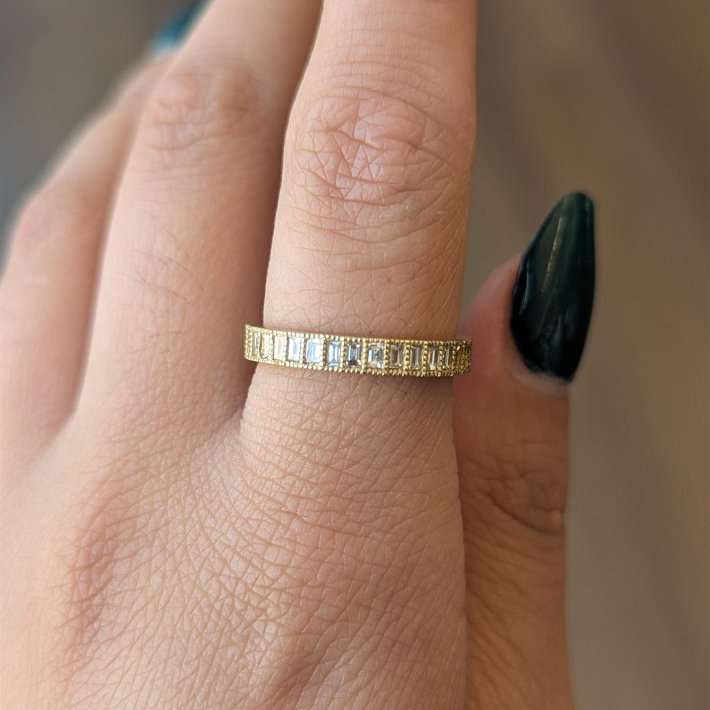 14kt Yellow Gold Bezel Set Bag