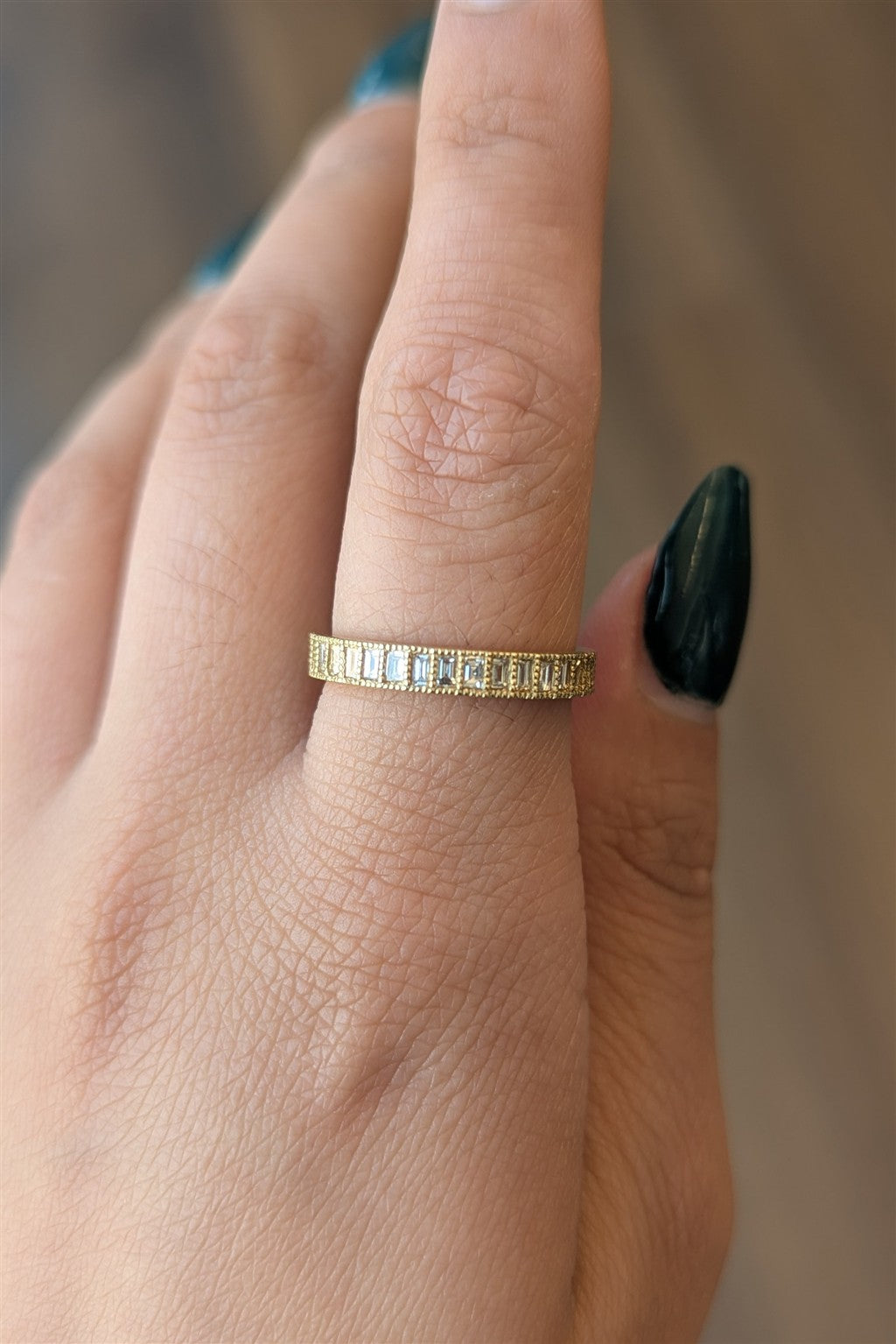 14kt Yellow Gold Bezel Set Bag