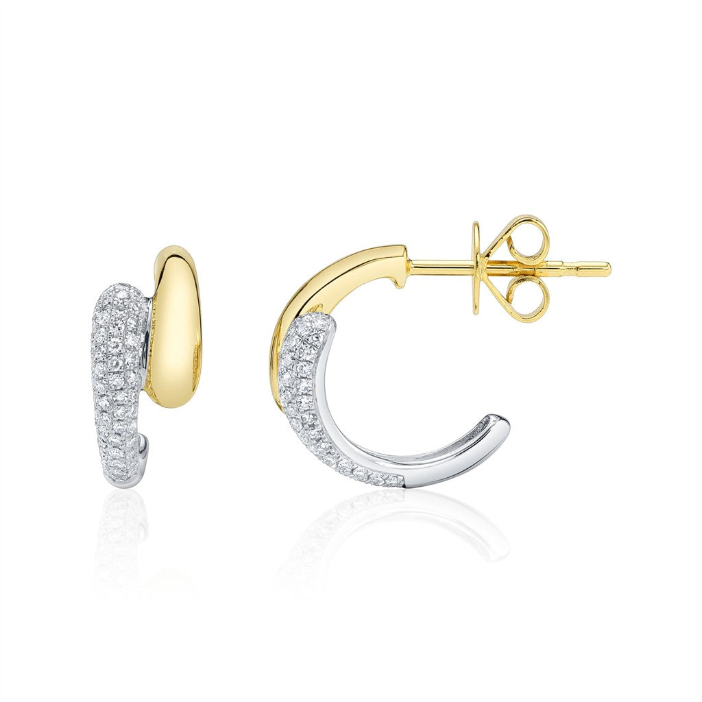 14KY/W 0.23CTW Diamond Pave Hu