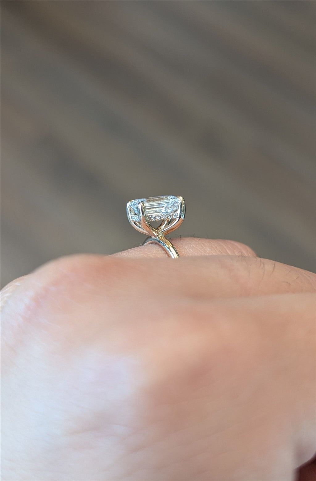 14K yellow gold engagement rin