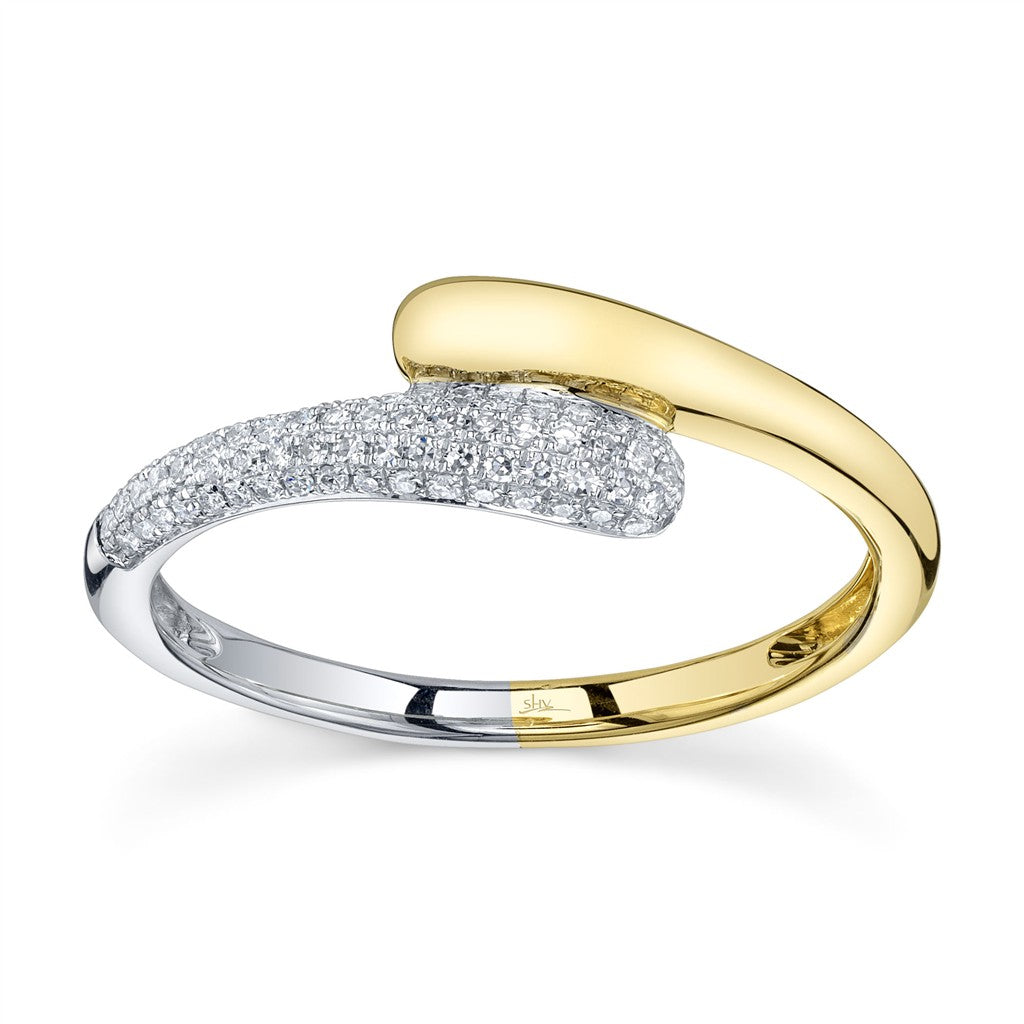 14KY/W 0.15CTW Diamond Pave Ri