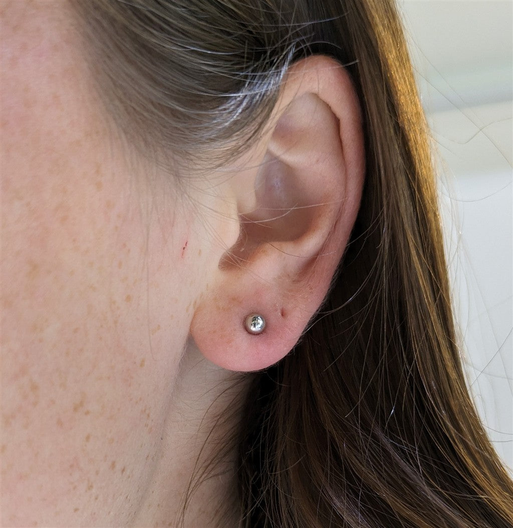 14KW 4 MM Ball Earrings