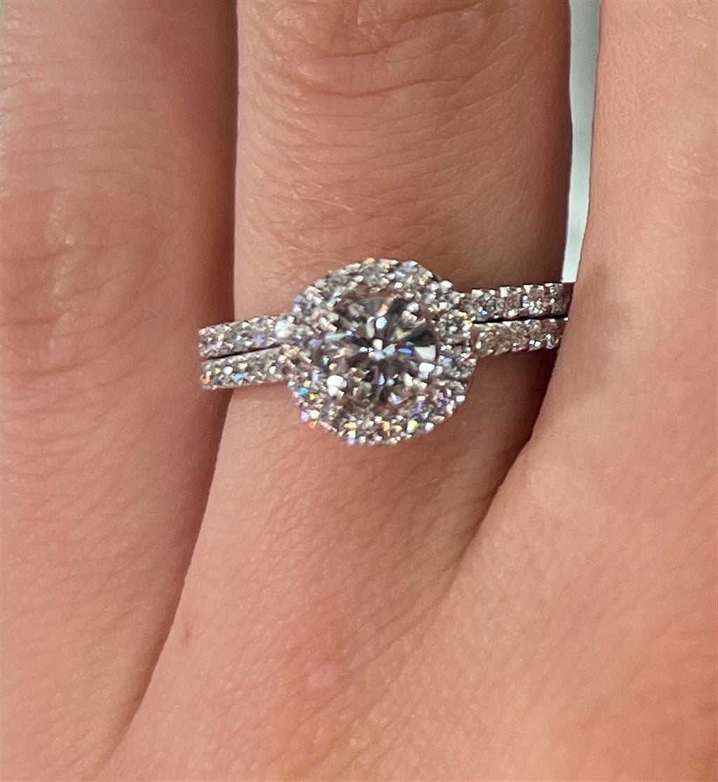 14kt white gold wedding set wi