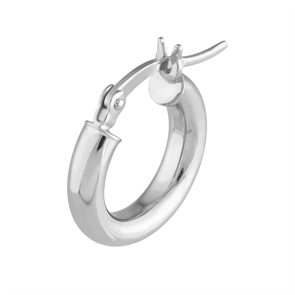 sterling silver 3x15 Round Hoo