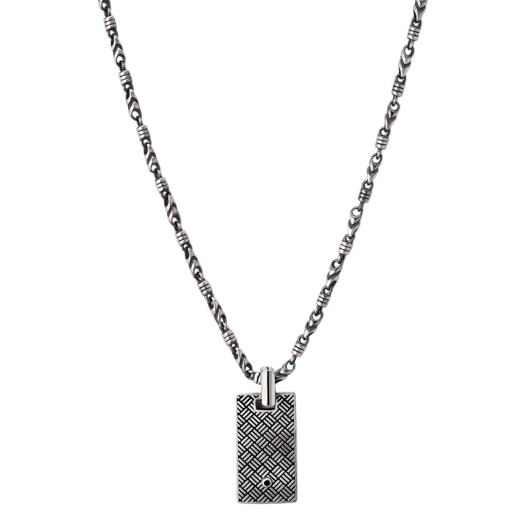 Sterling silver Oxidized Dog T