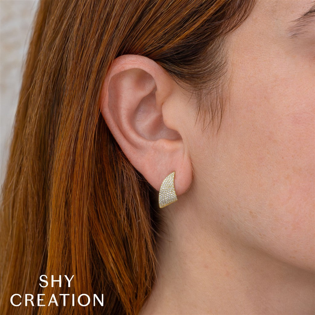 14KY 0.50CTW DIAMOND PAVE EARR