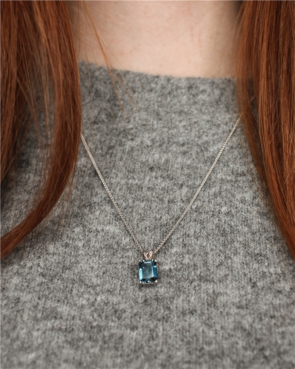 9x7 blue topaz pendant step cu
