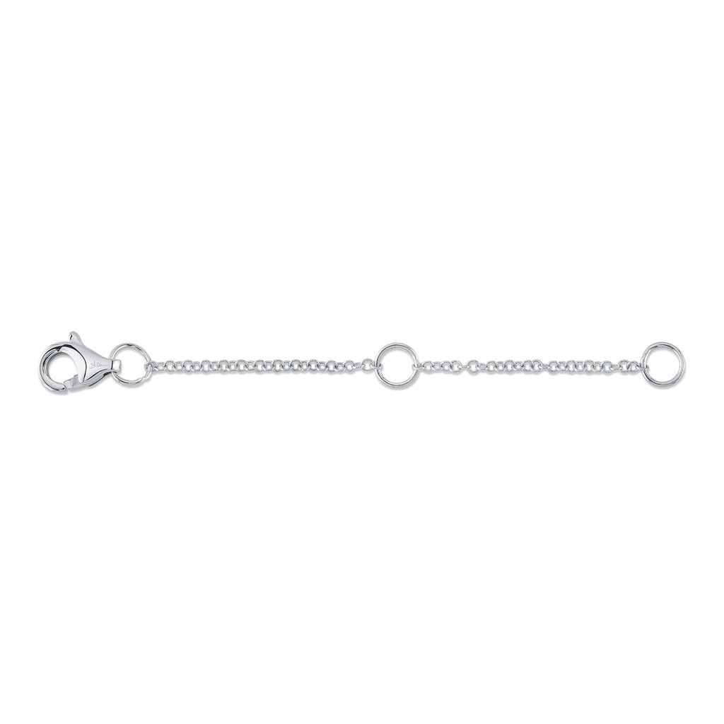 14K white gold jump ring exten