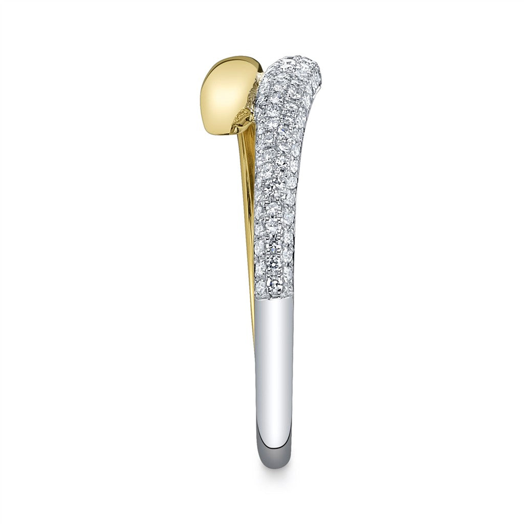 14KY/W 0.15CTW Diamond Pave Ri