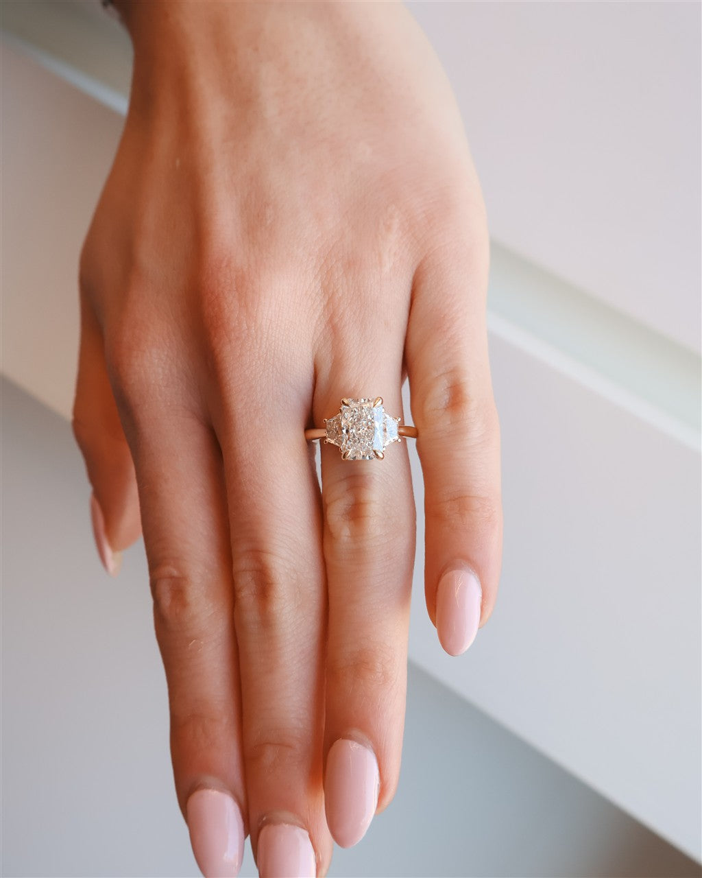 14KY 3.08CT Radiant Lab Diamon