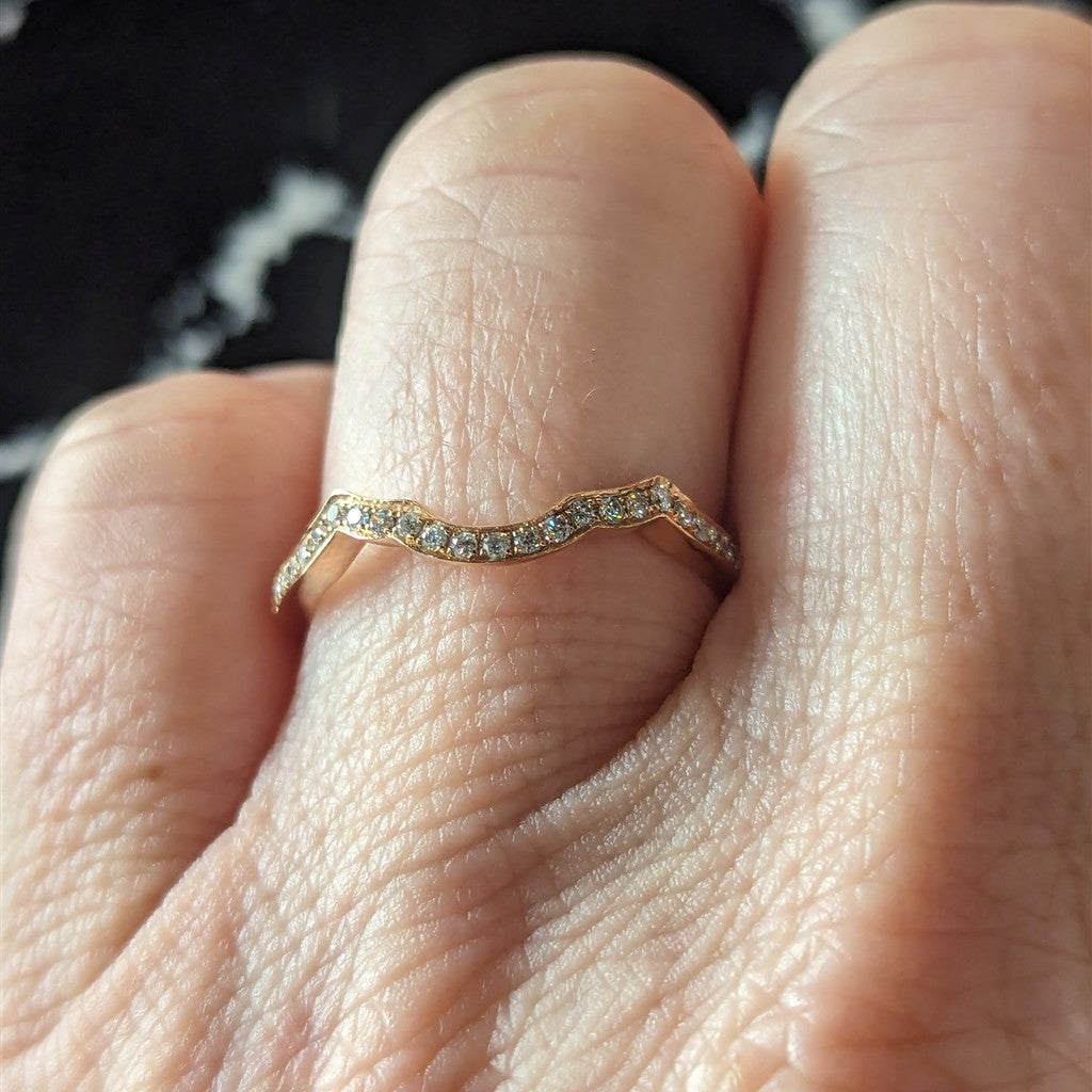 14k rose gold countour and dia