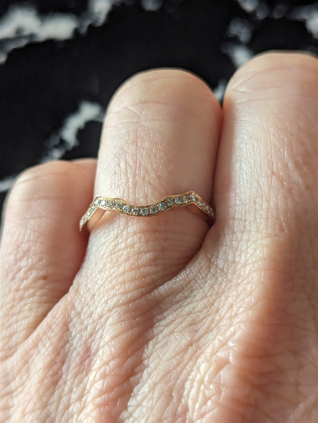 14k rose gold countour and dia