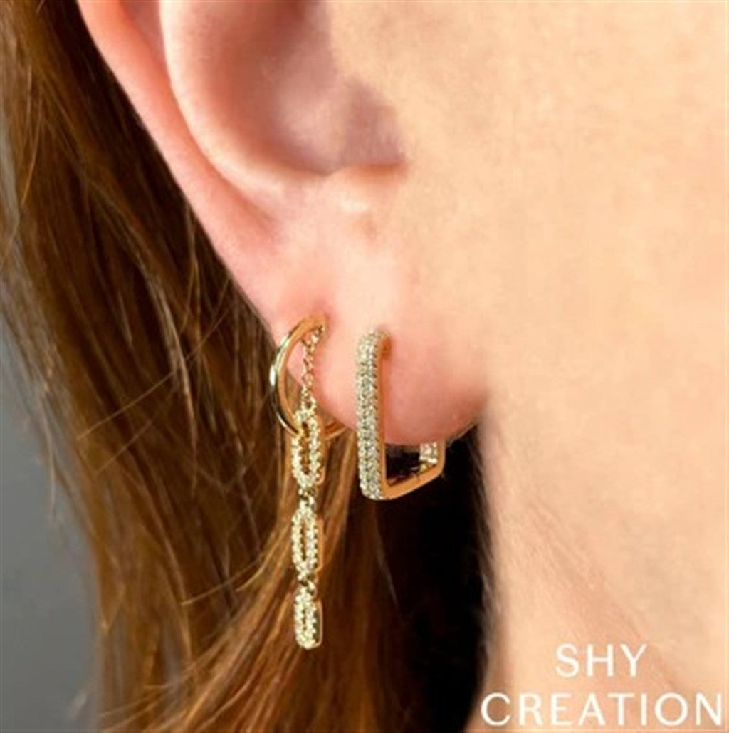 14kt YG 0.27ctw Diamond Rectan