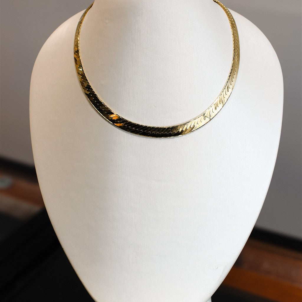 14k yg 16" Herringbone chain 6