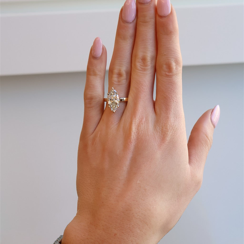 14K yellow gold engagement rin