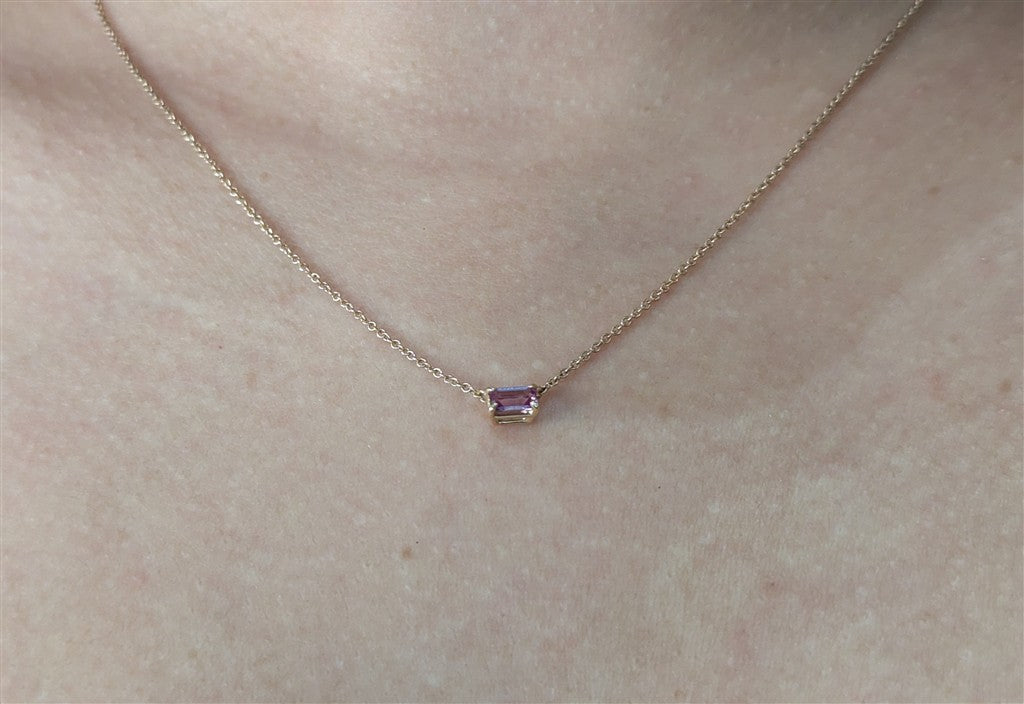 14KY Lab-Grown Alexandrite 18"