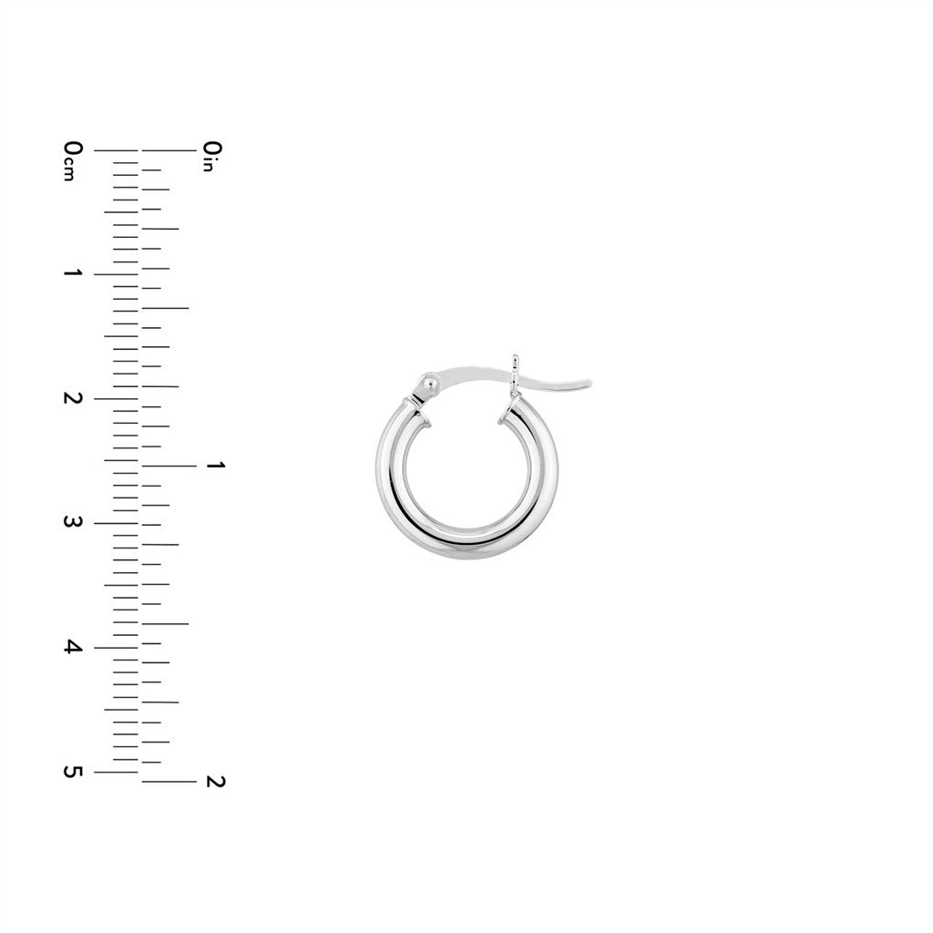 sterling silver 3x15 Round Hoo