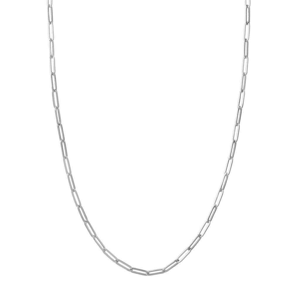 14K white gold 3.80mm hollow p
