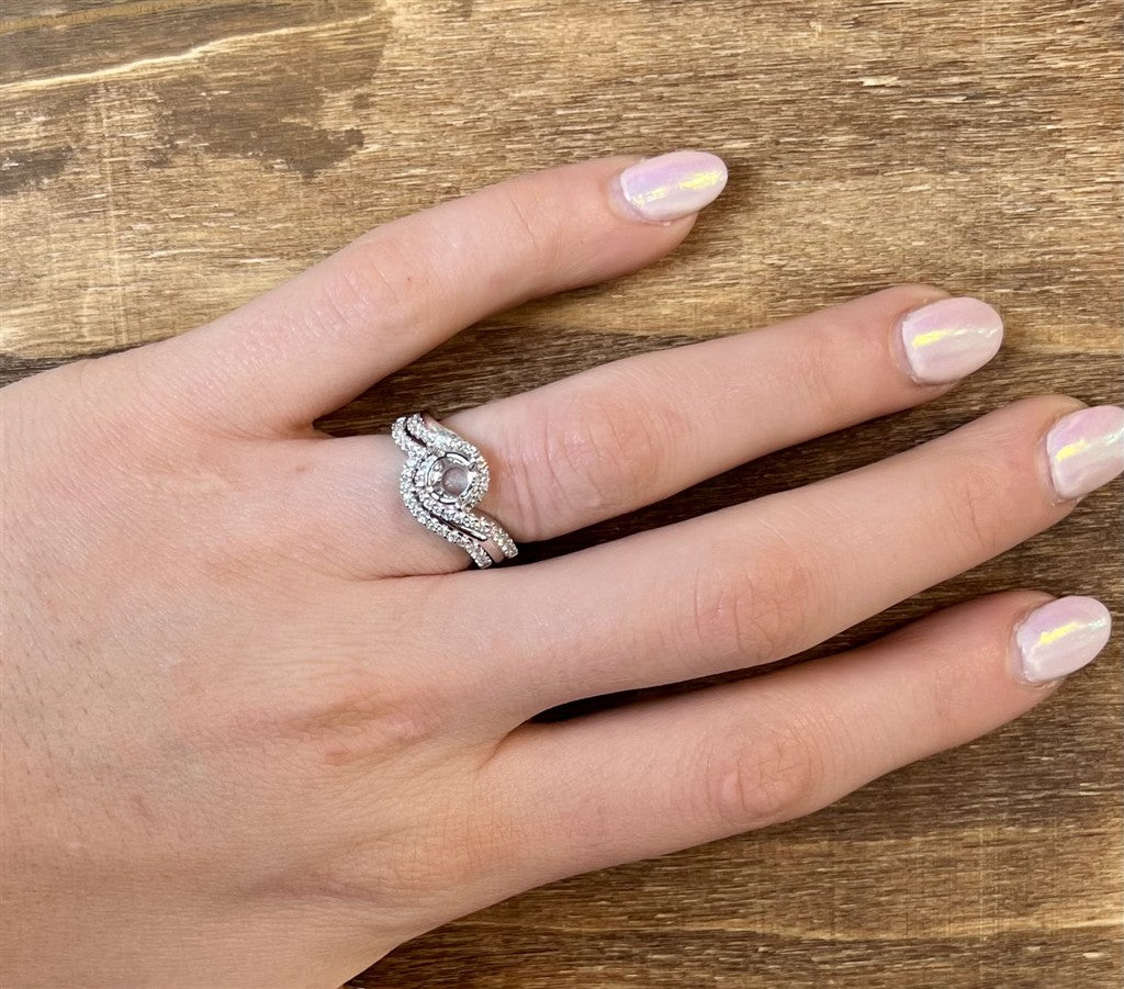 14KT white gold 1/4ct total we