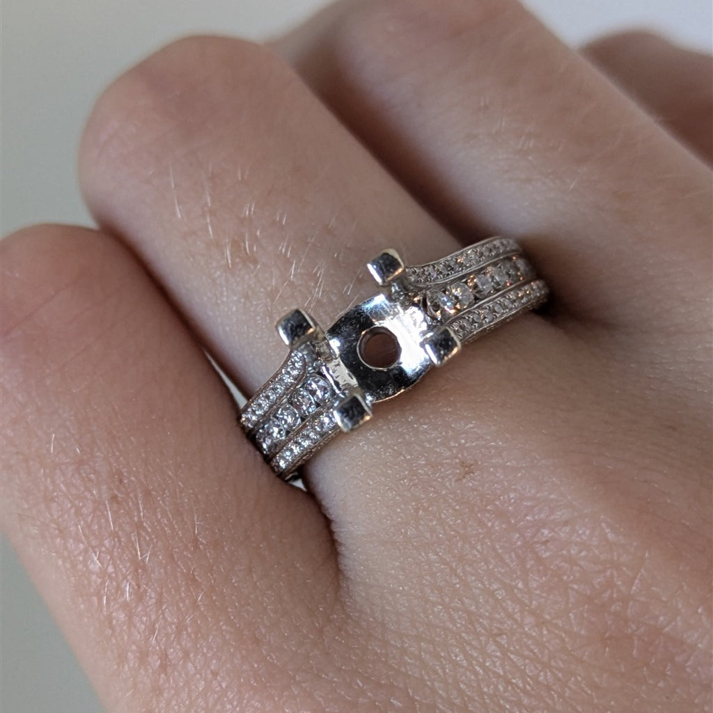 18KT 1.45CTW RD DIA SEMI-MT